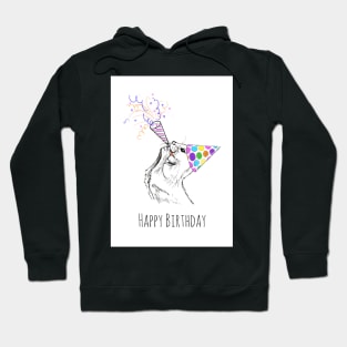 Happy Birthday Otter in Party Hat Hoodie